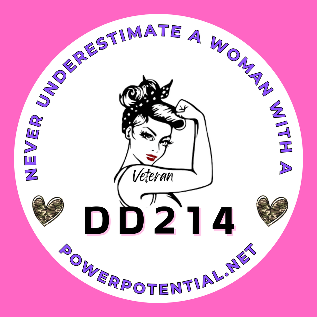 Woman Veteran Sticker 3"x3"