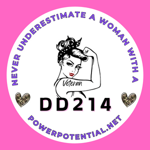 Woman Veteran Sticker 3"x3"